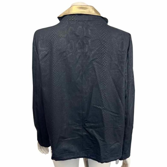 Soca St‎ John Black Zip and Snap Front Fabric Rain Jacket - Picture 5 of 7